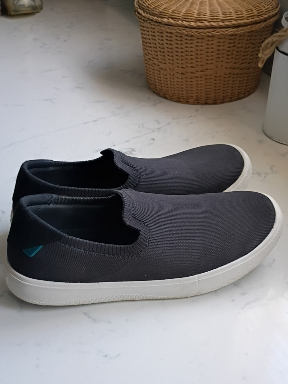 Vessi Black Slip-On Everyday Sneakers